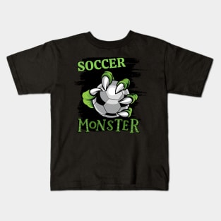 Soccer monster sport Gift for soccer player love soccer sister funny for kids and adults Kids T-Shirt